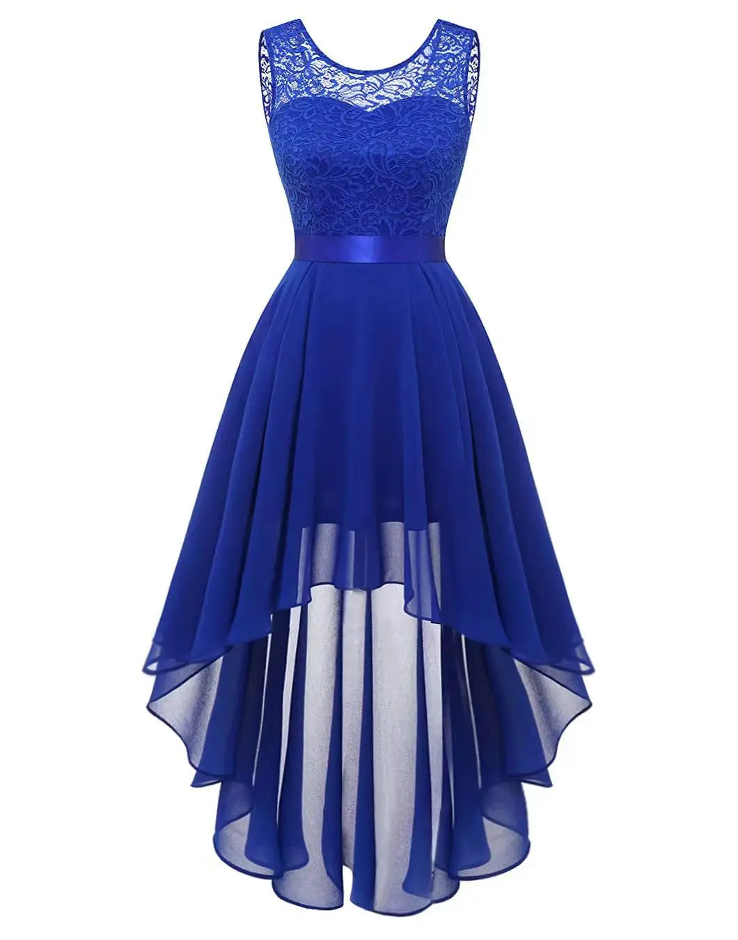 Sexy Lace Trim Chiffon Midi Dress Women's Party Dress Evening Dress Formal Dress Flared Hem Wedding Guest Dress Flowy A-line