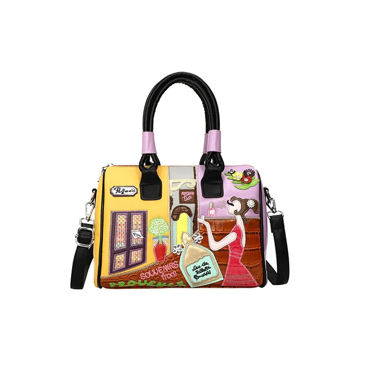 Design Patchwork Zipper 2026 Hot Sale Women's Bags Retro High Quality Women's Bags PU New Personality Stylish Shoulder Bags