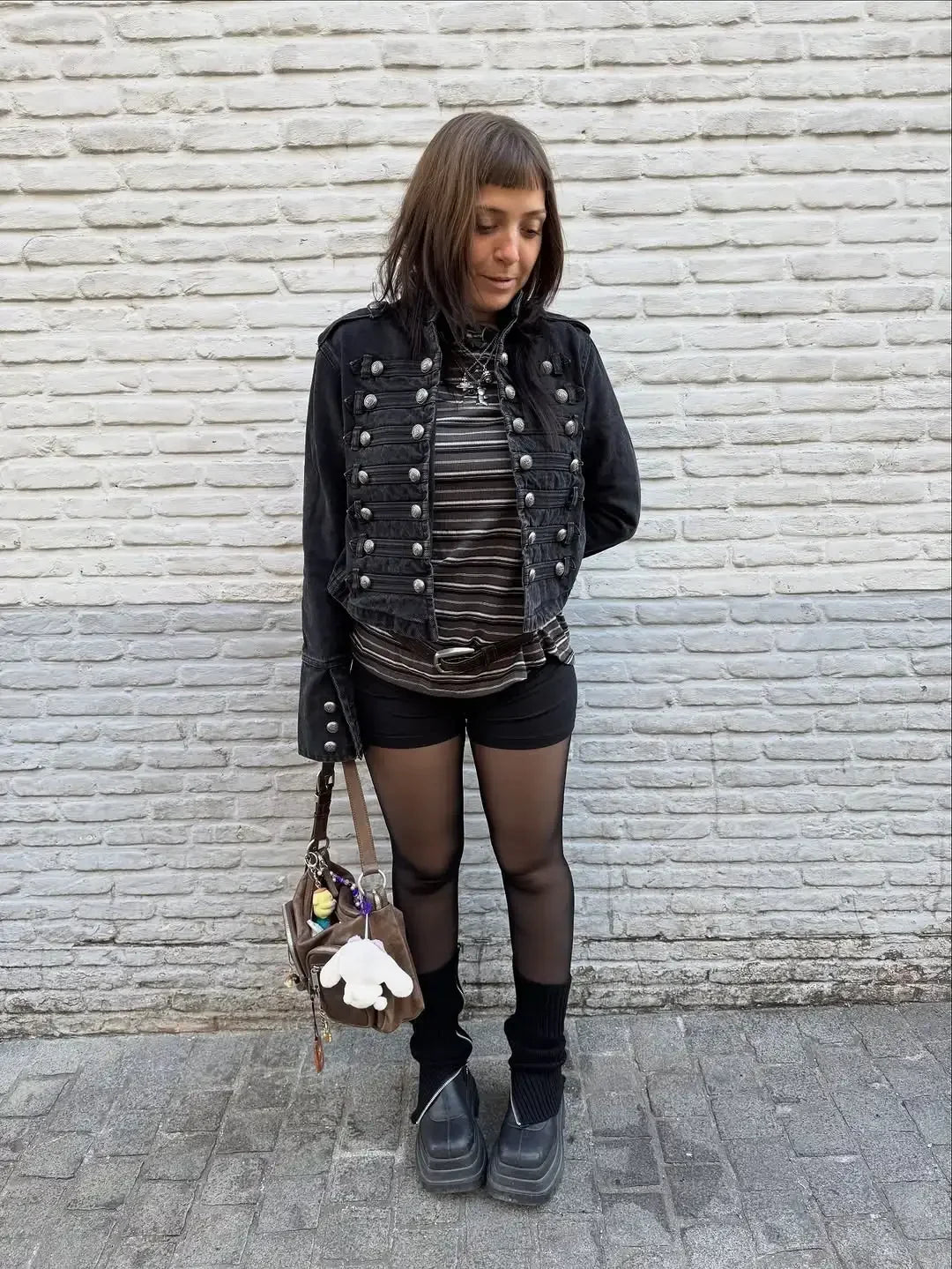 Vintage Denim Military Jacket Women Retro Solid Round Neck Single Breasted Slim Short Jackets 2026 Lady Daily Street Outerwears
