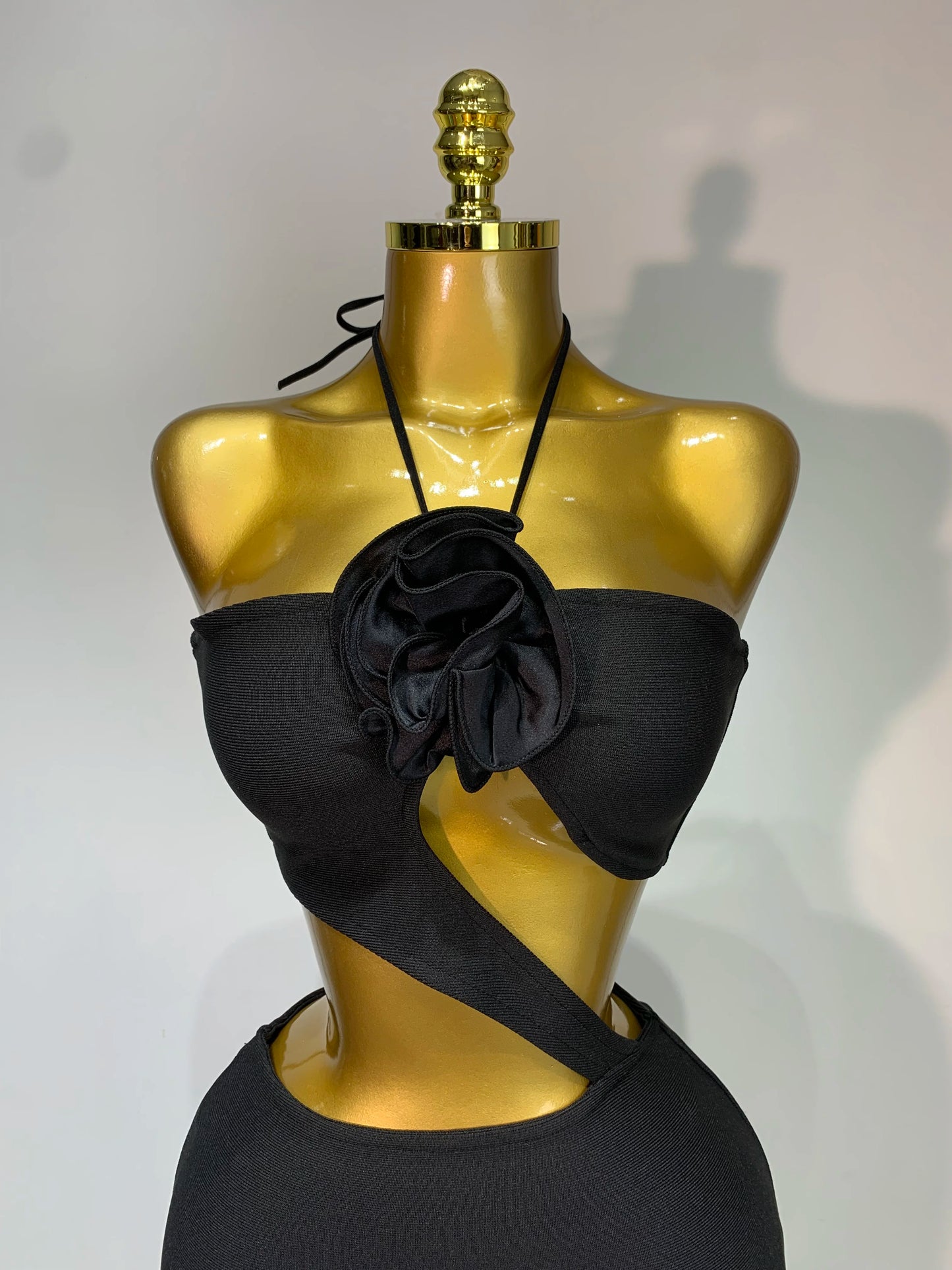 Women Sexy Halter Backless Black Bodycon Midi Bandage Dresses Elegant Evening Club Party Luxury Birthday Cocktail Prom Gown