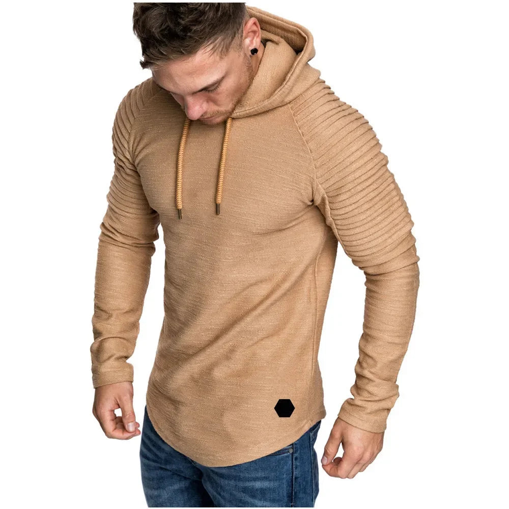 MRMT 2026 Brand New Hooded Sweatshirts Raglan Fringe Folds Long Sleeve Men Hoody Pullovers Clothing Man Hoodies Sweatshirts