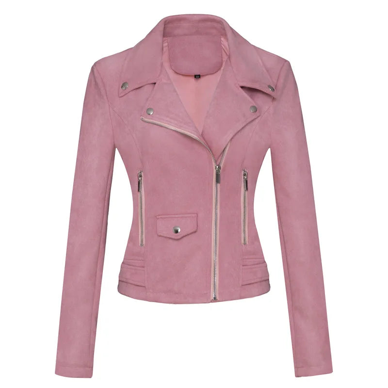 2026 New Women's Red Short Jacket, Fashion Casual Coat Black White Pink Green Brown Female Tops Outerwear XS S M L XL XXL