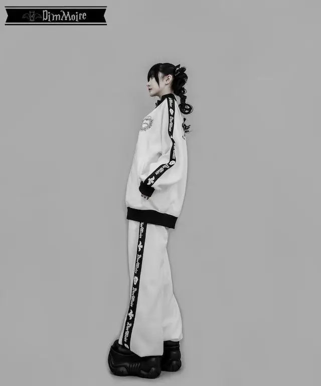 [Olmee] In Stock Jirai Kei Ryousangata Gothic Jacket Coat Outerwear Cosplay Costume Oversized Zipper Bat Cross Halloween Xmas