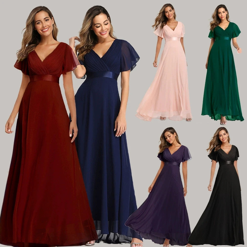 Women's Long Dresses Elegant Green Tulle Evening Dress with Sequins Plus Size Formal Party Gown