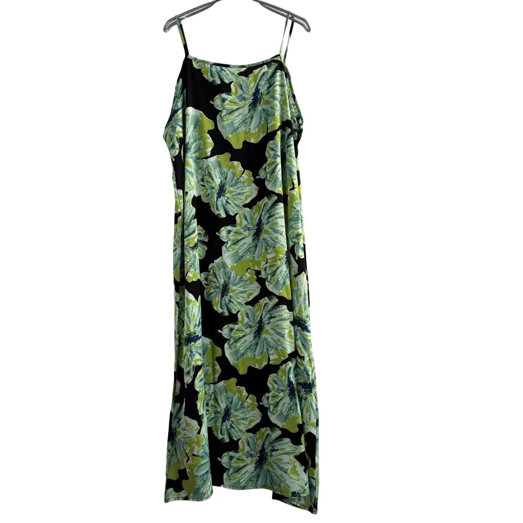 Floral Print Loose Women's Summer Fashionable Romantic Sweet Fresh Chiffon Vest Dress Midi Skirt round Neck Sleeveless