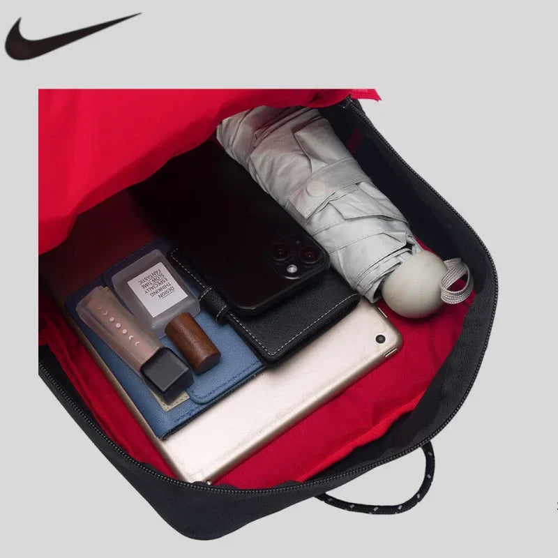 Nike Practical Backpack Summer Boys and Girls Storage Zipper Pocket Mesh School Bag NIKE HM9973-010