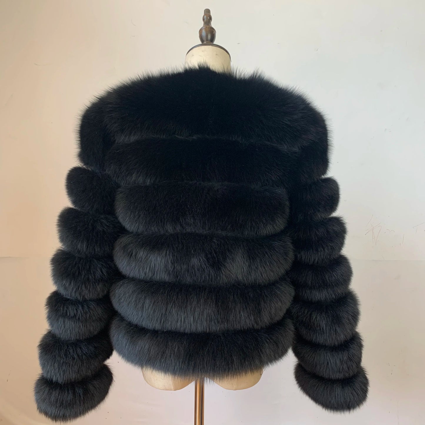 NEW Style Length Sleeves 4in1 Real Fur Coats Women Natural Real Fur Jackets Vest Winter Outerwear Women Fox Fur Coat Quality Fur