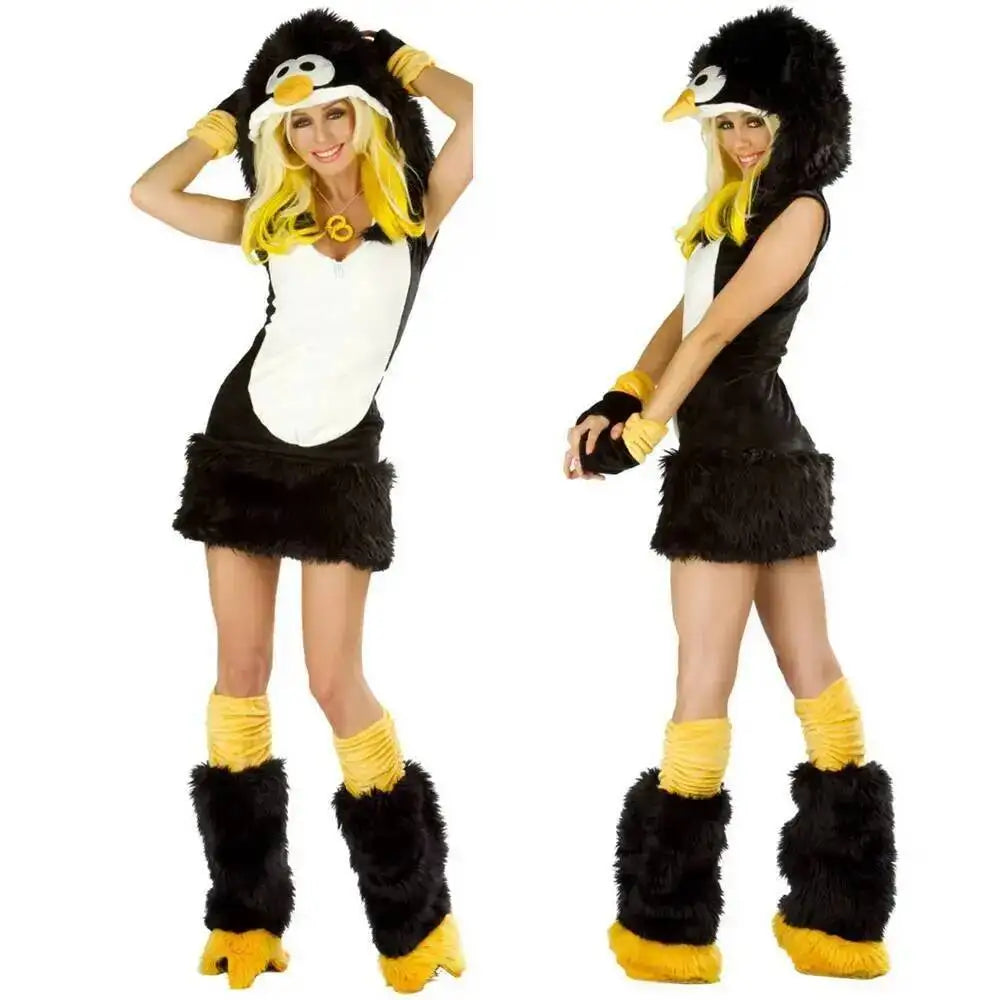 Halloween Cosplay Deluxe Plush Monster Animal Costume Adult Fox Cat Girl Cosplay Costume Halloween Costumes Women Fancy Party