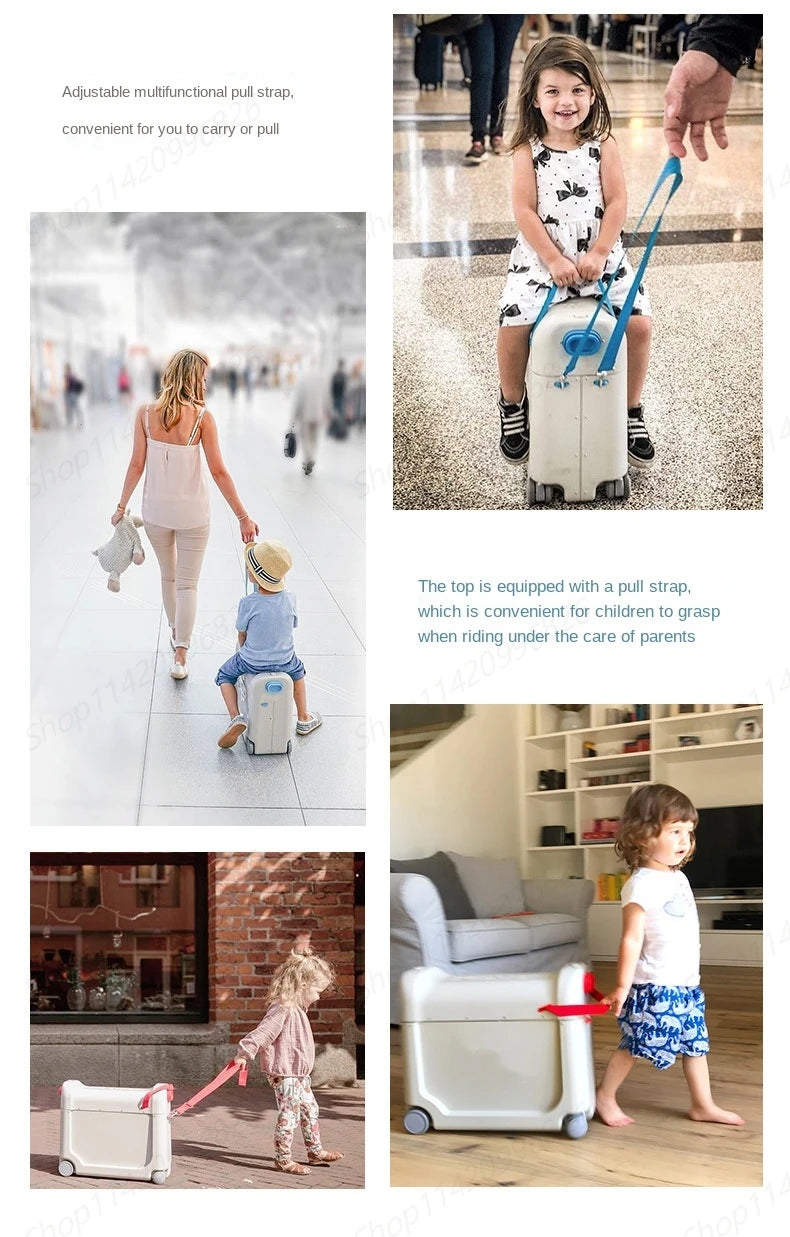 Children's Luggage Can Lie Down Can Sit Can Ride Multi Purpose Child Cabin Suitcase ABS Multifunctional Baby Traveller's Bed