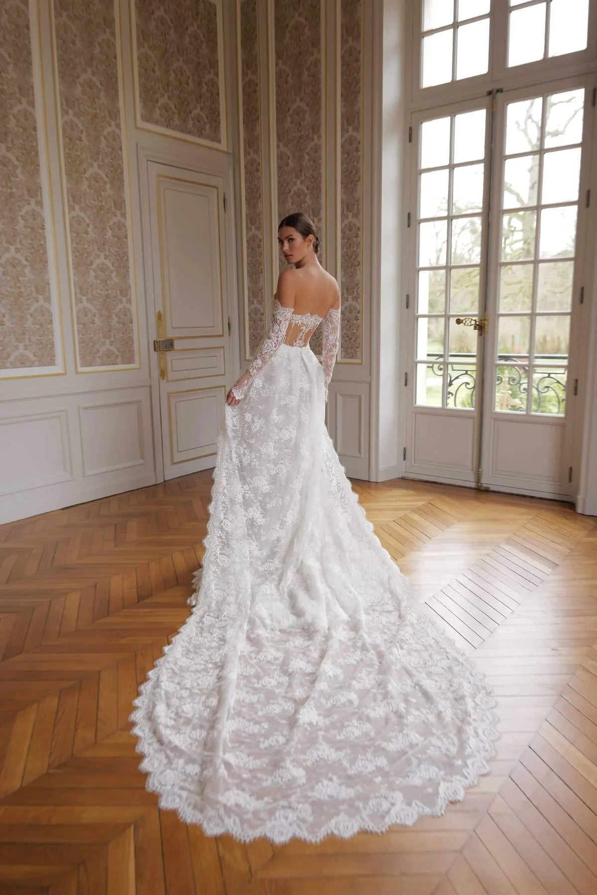 wedding dress Sexy Lace Mermaid Wedding Breathtaking Off Shoulder Long Sleeves Bridal Gowns Dress vestidos de novia