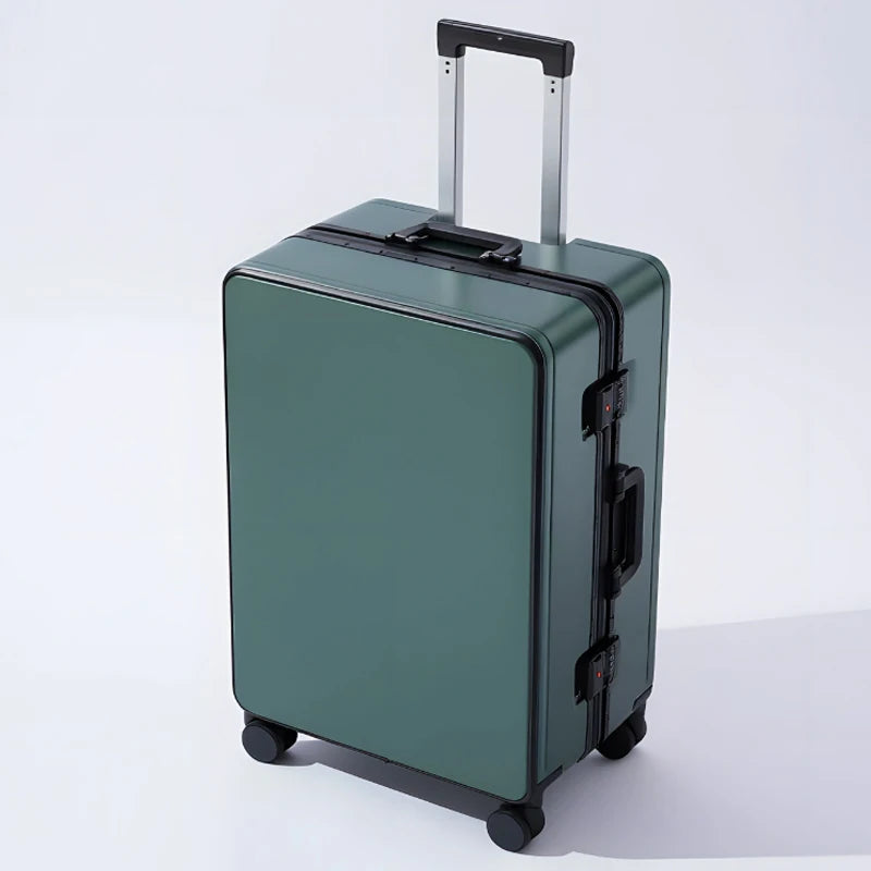 Gilding Aluminum Frame Suitcase Thickened PC Multifunctional 20 inch Boarding box Morandi Color Series 24/ 26 inch Trolley Case
