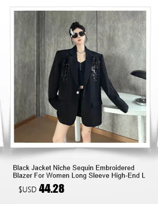 Cardigan Jacket For Women Red Metal Button Palace-Style American High-Street Denim Black Jean New Short Korean Chic Coats Black