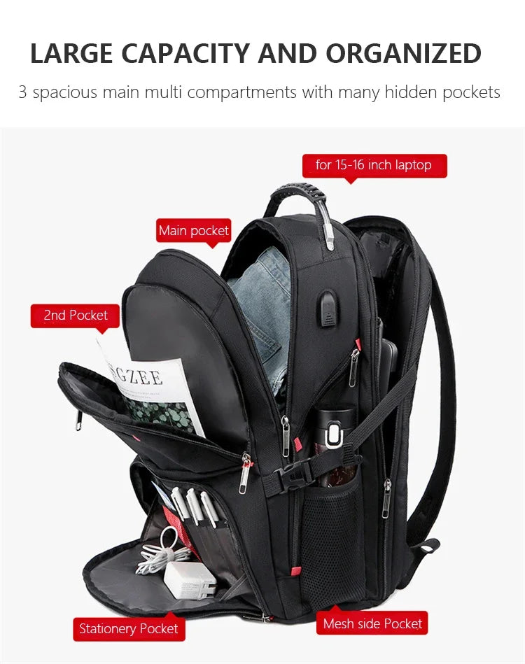2026 Swiss-Multifunctional bags Durable 17 Inch Laptop Backpack, Travel Bag,College Bookbag,USB Charging Port,Water Resistant