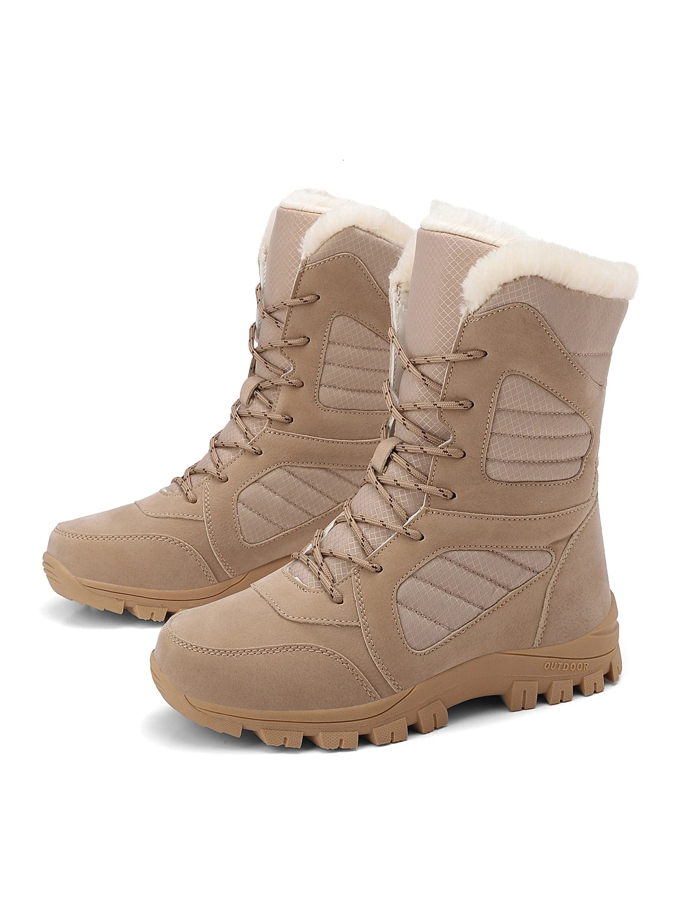 Snow Boots for Couples, 2025 Winter New Style, Fleece-Lined, Thickened, Warm, Thick-Soled, Height-Increasing Short Boots