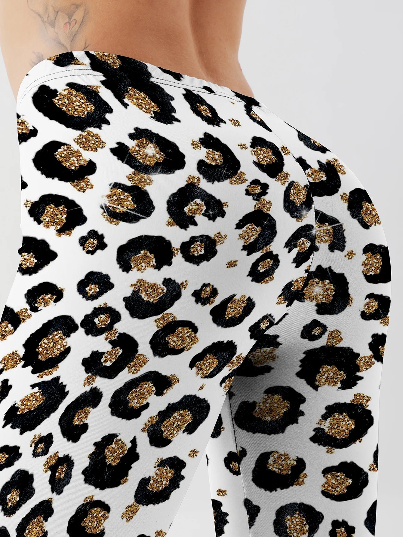 Women Leopard Printed Leggings For Fitness High Waist Gym Legging Push Up Workout Women Rendering circles Printed Leggings