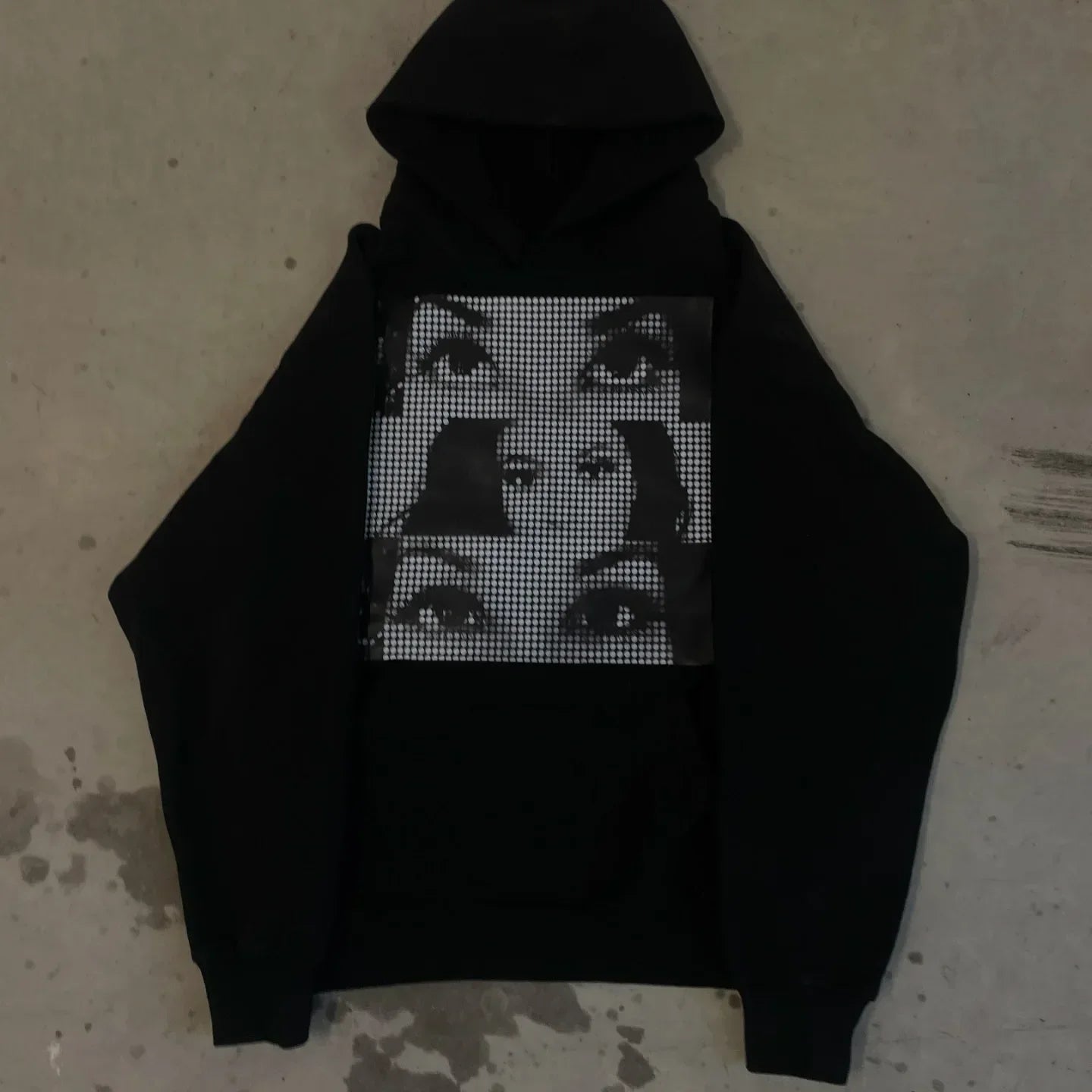 Vintage Embroidery Print Hoodies Women Grunge Sweatshirt Tops Streetwear Harajuku Gothic Y2k Style Hoodie Women Clothing