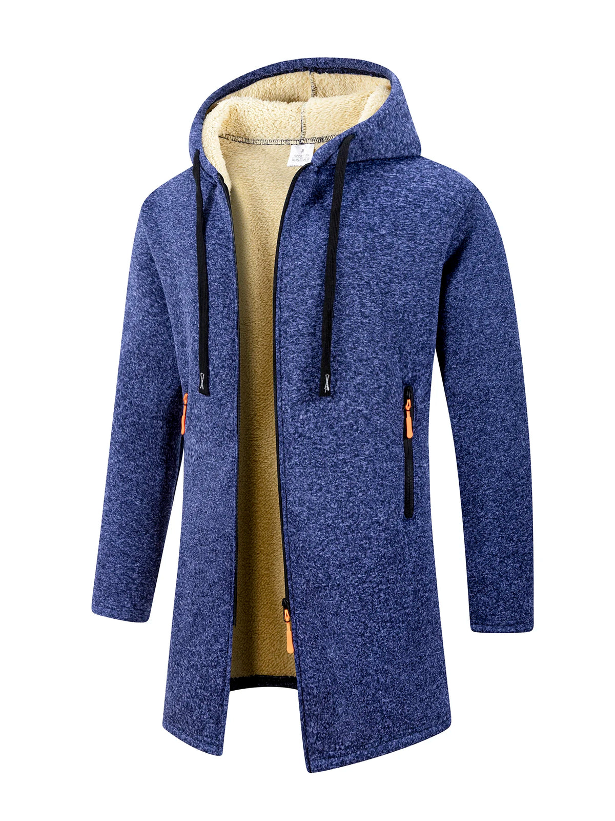 Winter Men's Long Overcoat Jackets Casual Hooded Cardigans Men Outwear Liner Thickened Warm Hoodies Oversize Winter Top Jacket
