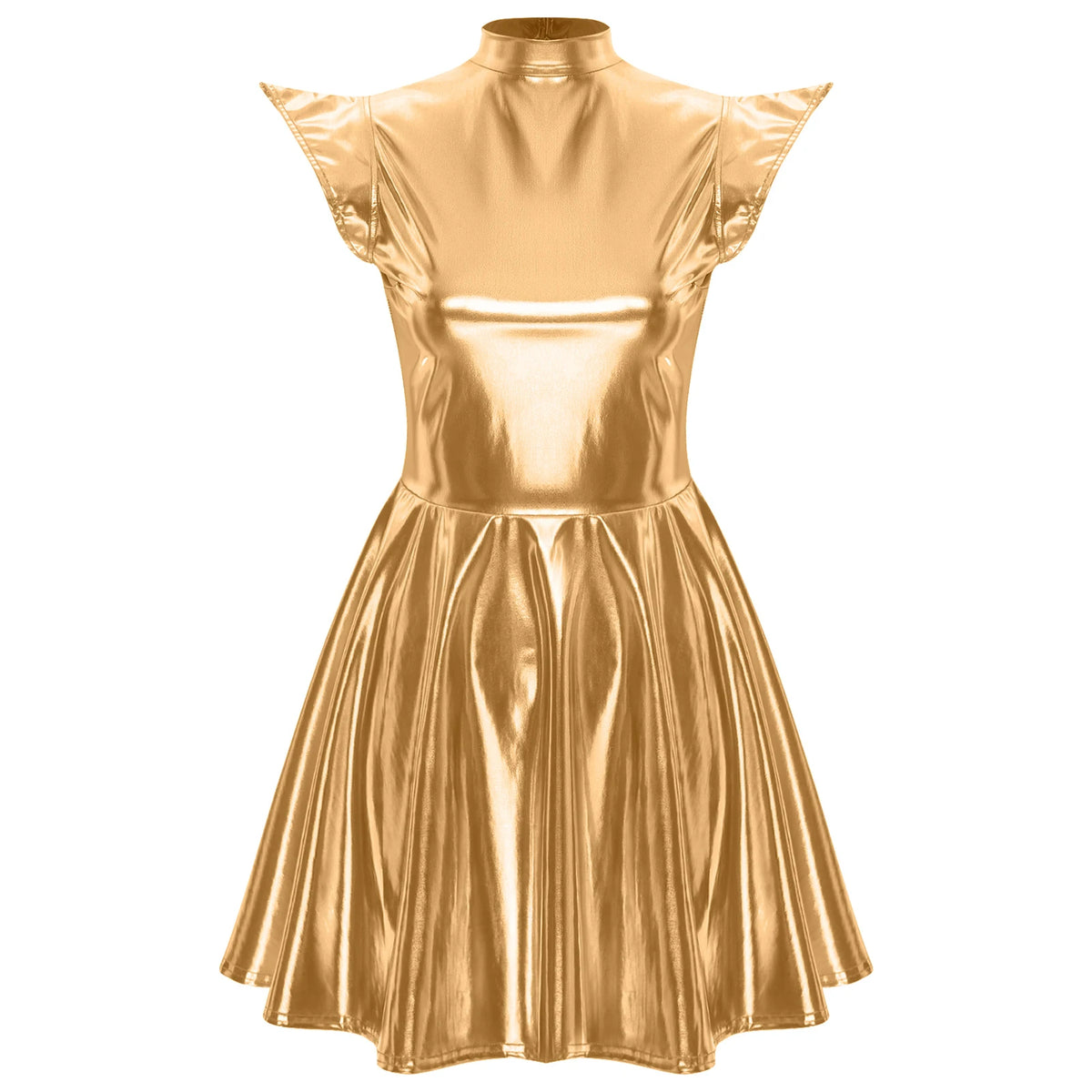 Womens Astronaut Alien Outer Space Alien Robot Cosplay Dress Halloween Cutie Costume Sequin Metallic Shiny A-line Mini Dresses
