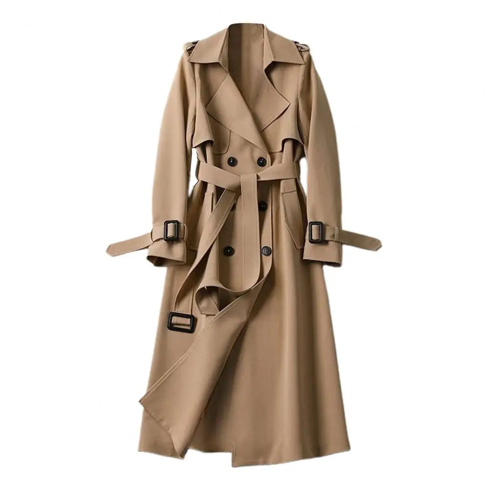 Autumn Winter Trench Coat For Women 2024 Fashion Double-breasted WOOLEN COAT Loose Office Lady Long Outerwears Jacket Coats