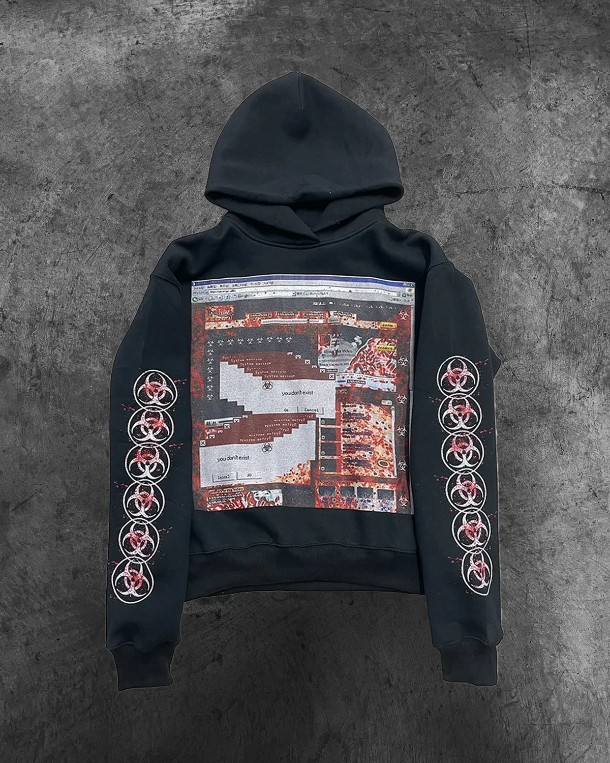 Vintage Embroidery Print Hoodies Women Grunge Sweatshirt Tops Streetwear Harajuku Gothic Y2k Style Hoodie Women Clothing