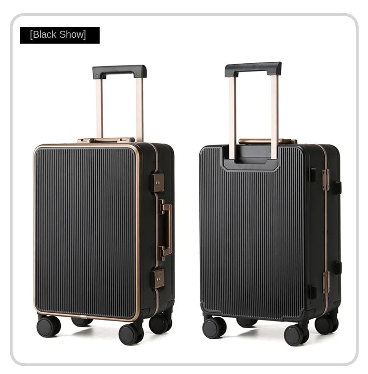 Sturdy Aluminium Frame Suitcase 28 inch Large Size Drop-resistant Trolley Case Business Suitcase 20 inch Boarding Box TSA lock