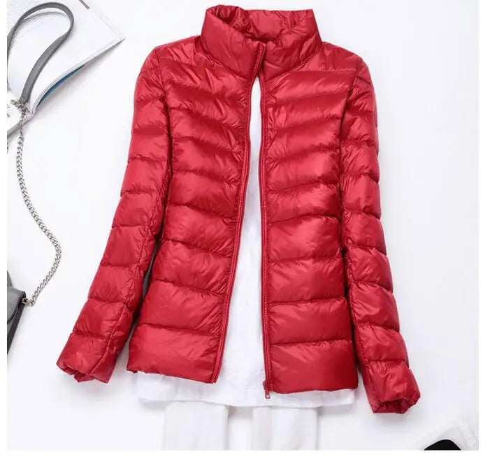 90% Ultralight Duck Down Jacket Women's Winter Hooded Short Slim Fit Down Jacket 2024 Fall/Winter Women's Down Jacket