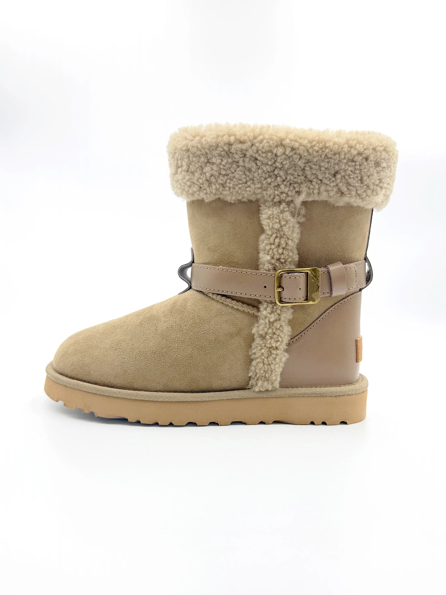 Women’s Genuine Sheepskin Winter Boots Fur Lined Warm Snow Boots Soft Shearling Ankle Boots Lightweight EVA Sole