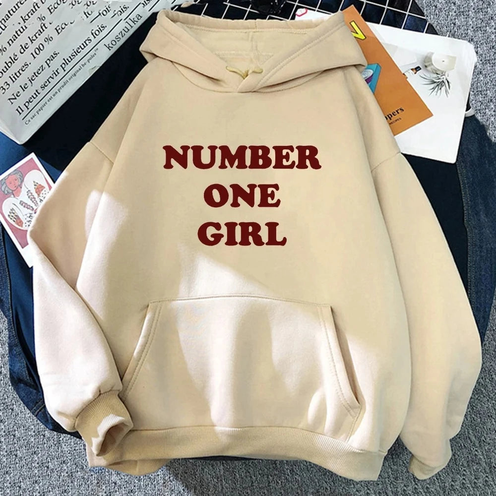Rosé Number One Girl Hoodie Retro Women Hoodies Kawaii Clothes Harajuku Aesthetic 2025 Autumn Winter Pullover Sweatshirt Vintage