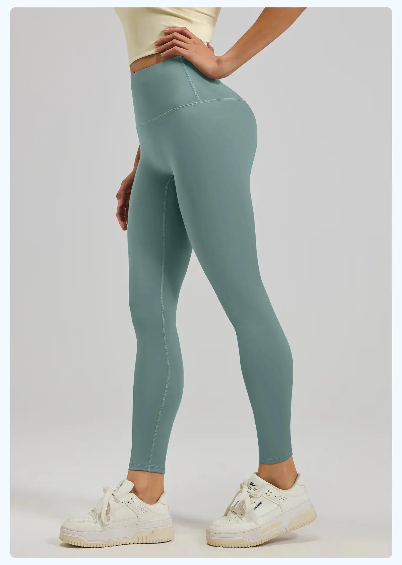 Women's High-Waisted Yoga Leggings Breathable Hip Lifting Workout Pants for Running Cycling Gym - Comfortable 'Naked Feel' Desig