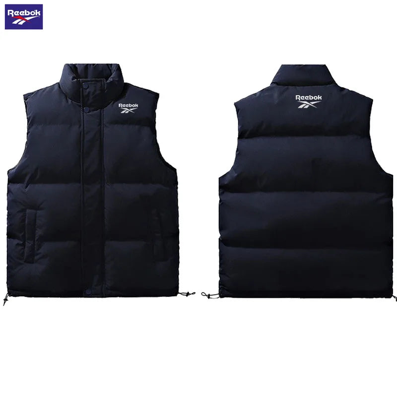 Reebok thick and warm windproof simple and elegant casual wear jacket - a stylish and warm fleece vest for outdoor enthusiasts t