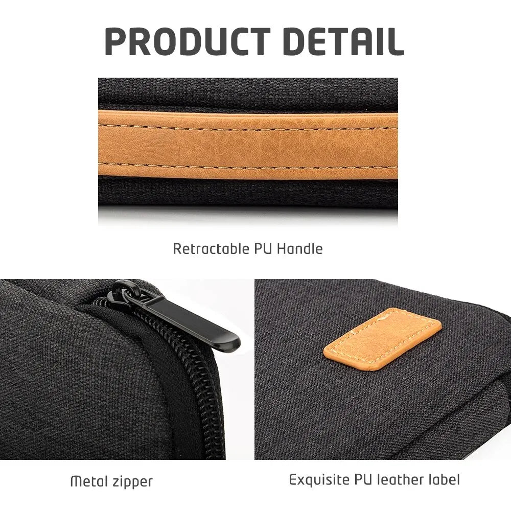 Protective Laptop Sleeve Case for 13.3-14.2 15-15.6 Inch New MacBook Pro M3 Max M2 M1 Slim Carrying Laptop Bag Men Women