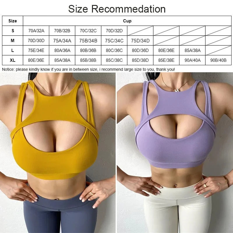 Cloud Hide Super Sexy Women Sports Bra Fitness Yoga Crop Tank Top Underwear Athletic Vest Shockproof Shirt Running Sportswear