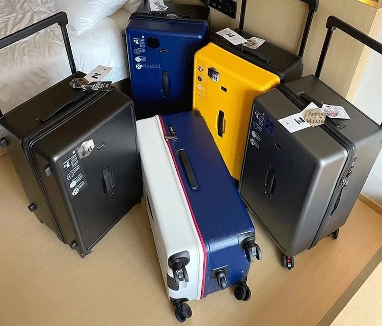 Large Capacity Wide Handle Suitcase Five Wheels Explosion Proof PC Luggage with Brake Spinner Wheels Trolley Case 22/28/36 Inch