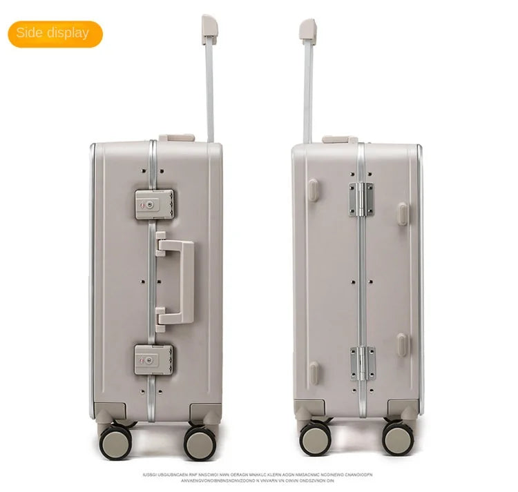 Sturdy Aluminium Frame Suitcase 28 inch Large Size Drop-resistant Trolley Case Business Suitcase 20 inch Boarding Box TSA lock
