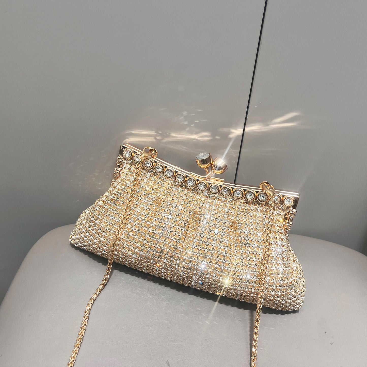 Handle Rhinestones Evening clutch Bag Purses and handbag luxury Designer shiny Crystal Clutch purse bucket bag shoulder bags