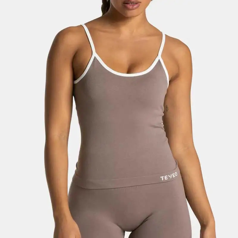 TEVEO Women's Seamless Gym Solid Sports Ignite Short White Waist Tight High Waist Hip Lifting Yoga Pants Running Sports Shorts