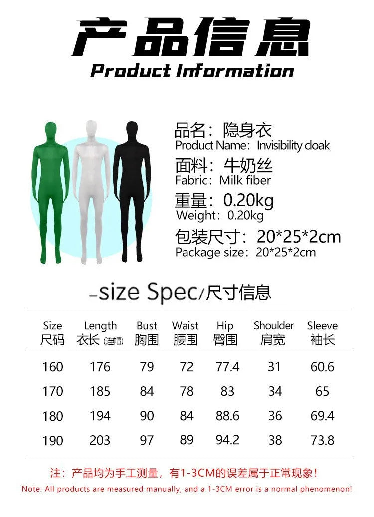 Halloween Costume Spandex Full Body Invisible Suit Orange Solid Color Casual Yellow Mustache and Eyebrow Jumpsuit Costumes 2026