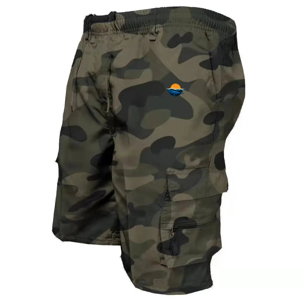 Summer Men's Casual Multi-Pocket Outdoor Sports Fitness Shorts Loose Fit High Waist Straight Leg Workwear Shorts