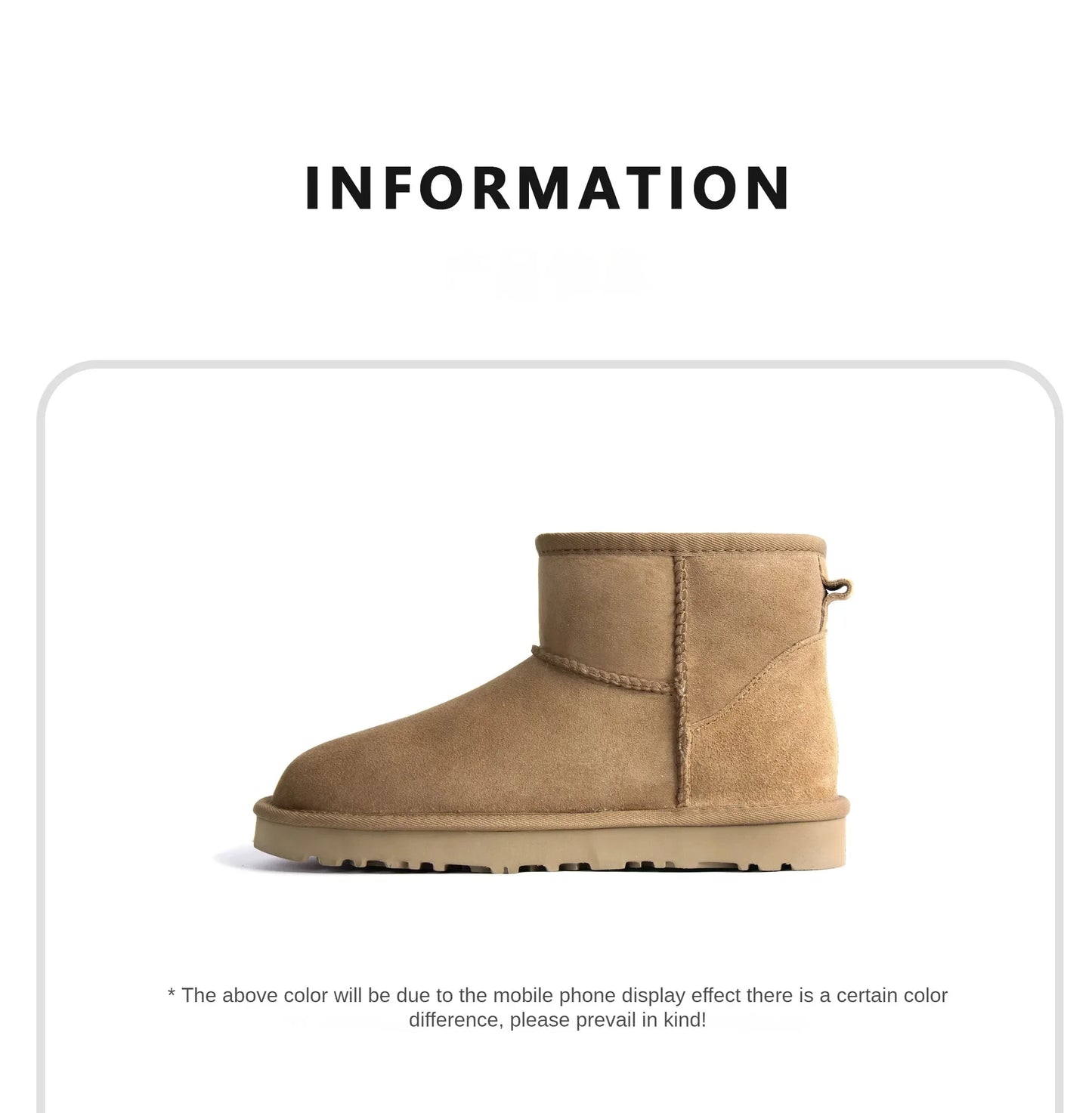5854 men's and women's sheepskin and wool snow boots, integrated fur and leather, winter thick and warm women's boots