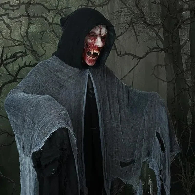 1/2/3PCS Halloween Scary Cloak Cape Costume Skull Zombie Prop for Adults Kid Cosplay Party Haunted House Outdoor Horror Supplies