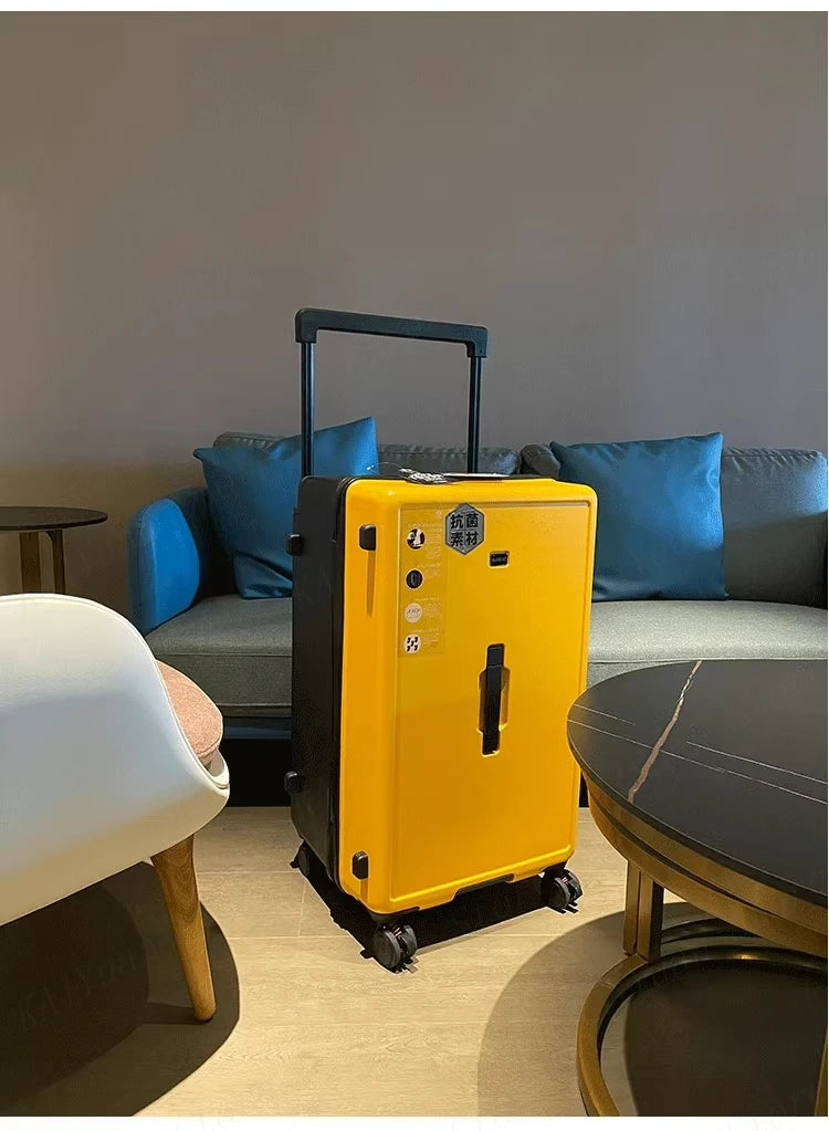 Large Capacity Wide Handle Suitcase Five Wheels Explosion Proof PC Luggage with Brake Spinner Wheels Trolley Case 22/28/36 Inch