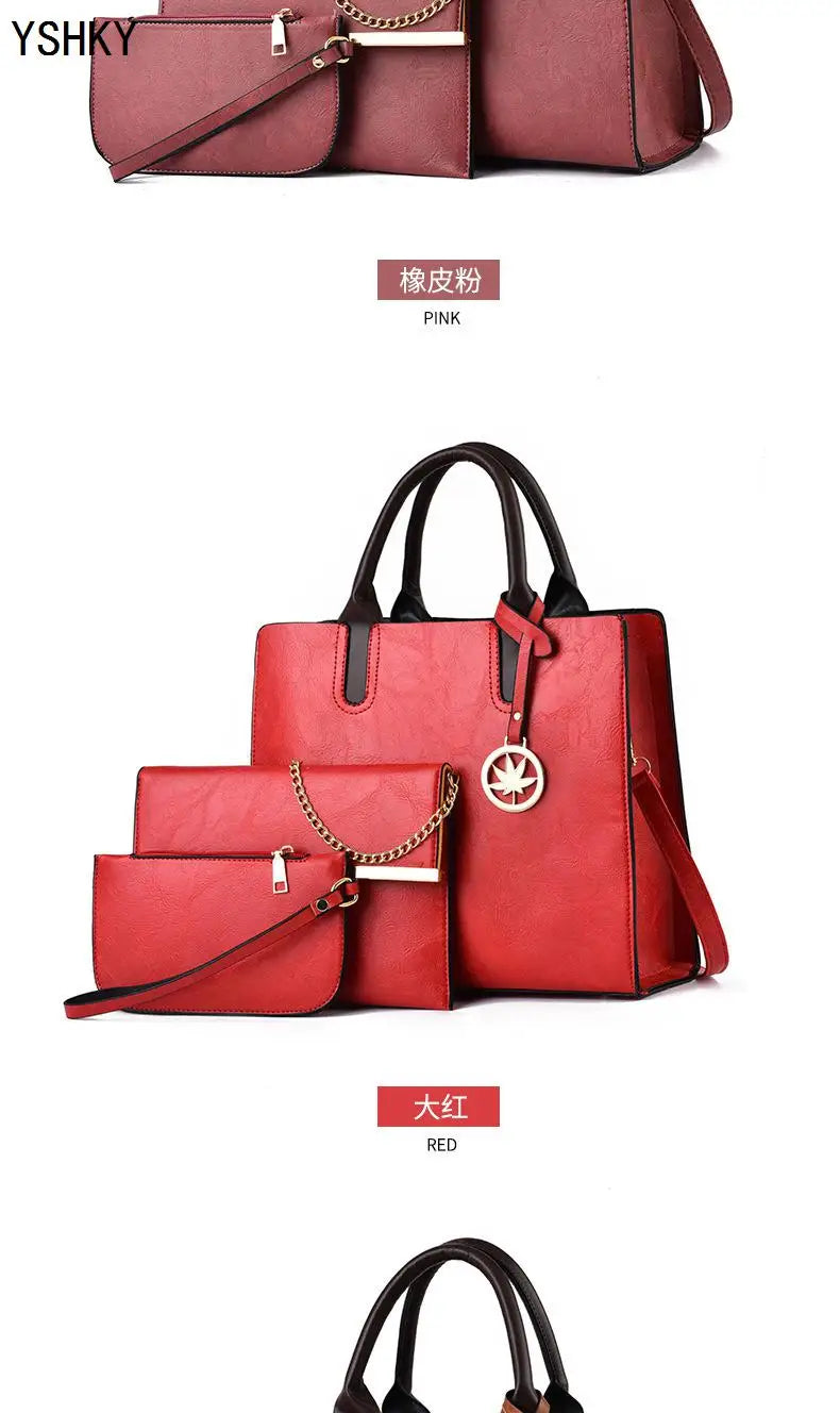 Three-piece set of women's bags Women's shoulder Handbags Bag for 2025 Female luxury designer Casual fashion  bags