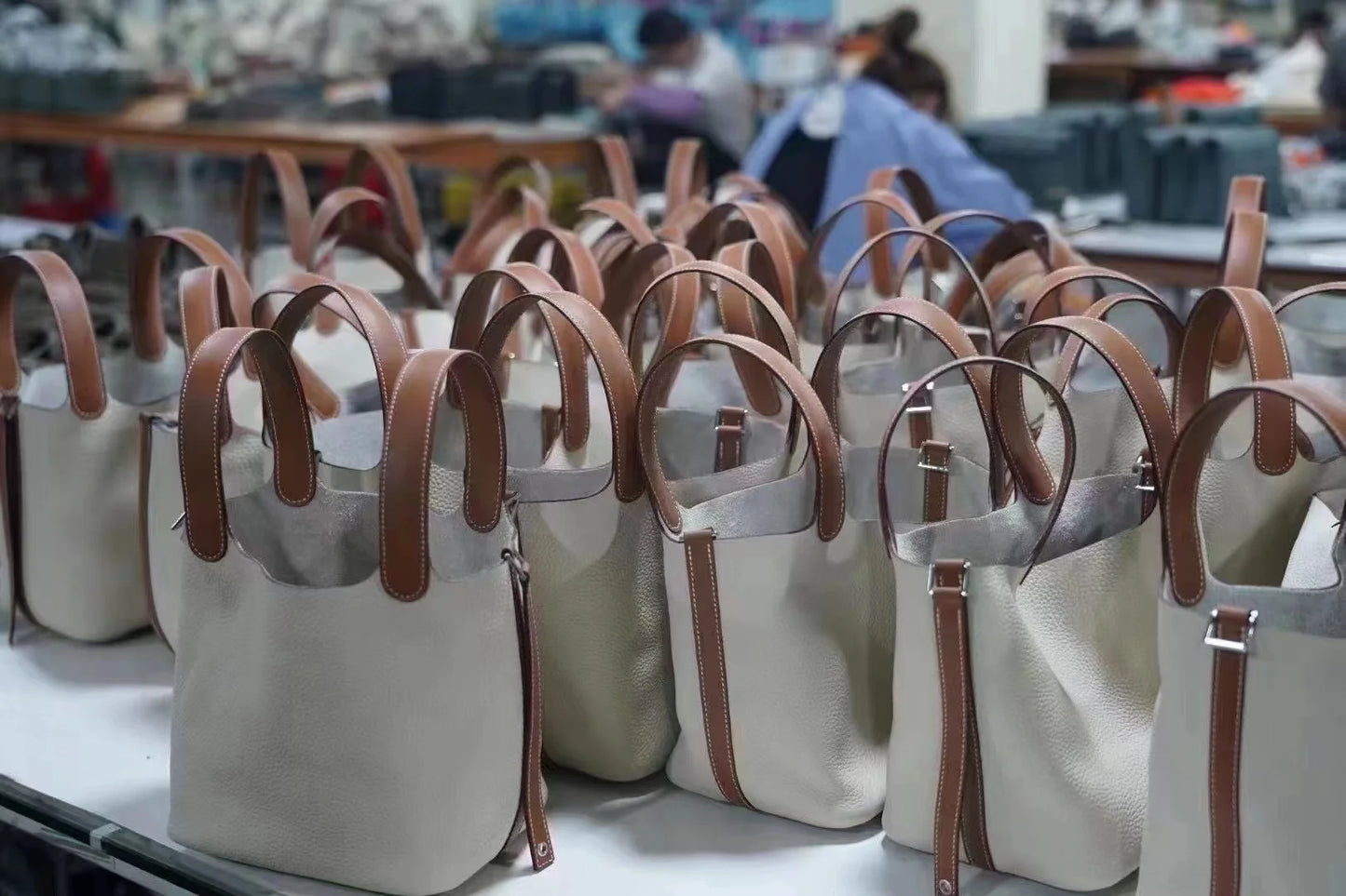 Fashion Classic Womens Bucket Bags Leather Lady Hand Bags High Quality Genuine Leather Luxury Ladies Top Handle Handbags