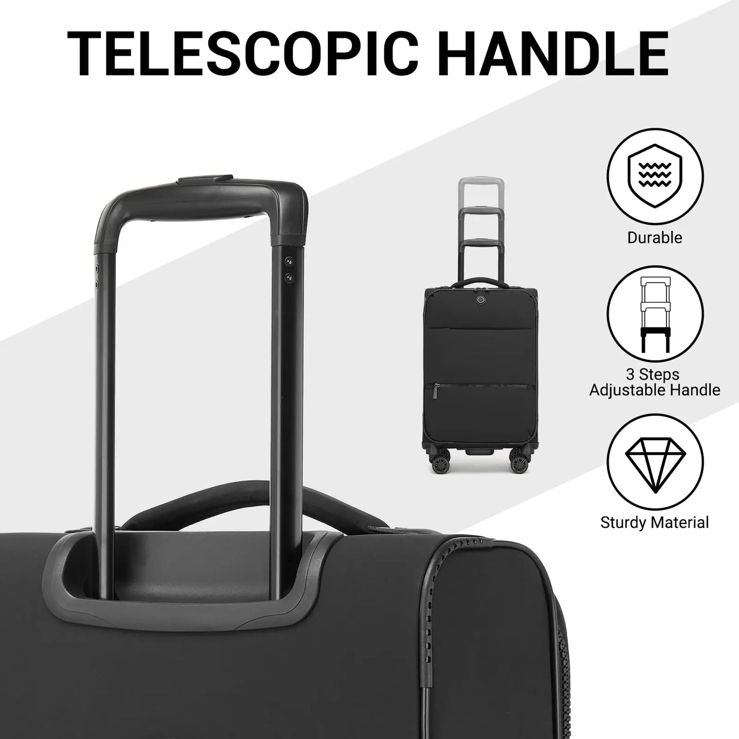 Miss Lulu WOMEN'S Trolley-Lightweight Trolley 59.5x36.5x25 cm, With Separate Wet compartment, Ideal for Short Trips & Business