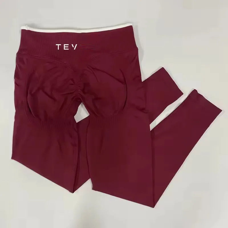 Ignite Sculpt Series Logo Scrunch Seamless Leggings Women Yoga Pants Hip Lifting Running Exercise Gym Sports Bra Fitness Shorts