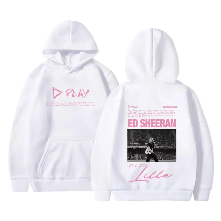 Ed Sheeran Play World Tour 2026 Merch Hoodie Men Women Fashion Hip Hop Hooded Sweatshirt Men's Cotton Oversized Pullover Hoodies