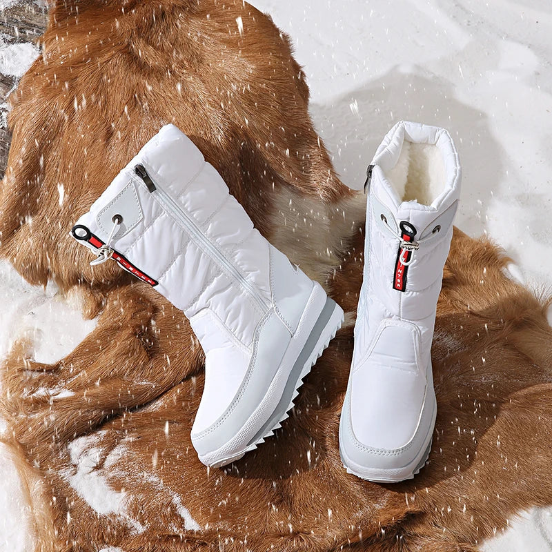 Autumn and Winter Cold-Proof Snow Boots for Men and Women, New Style, Fleece-Lined, Thickened, Non-Slip Cotton Shoes, Waterproof