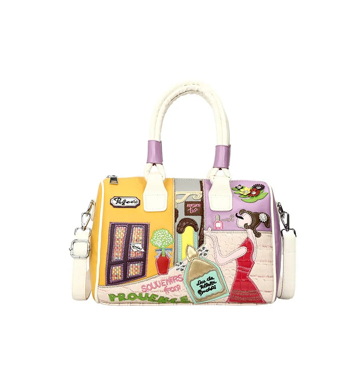 Design Patchwork Zipper 2026 Hot Sale Women's Bags Retro High Quality Women's Bags PU New Personality Stylish Shoulder Bags