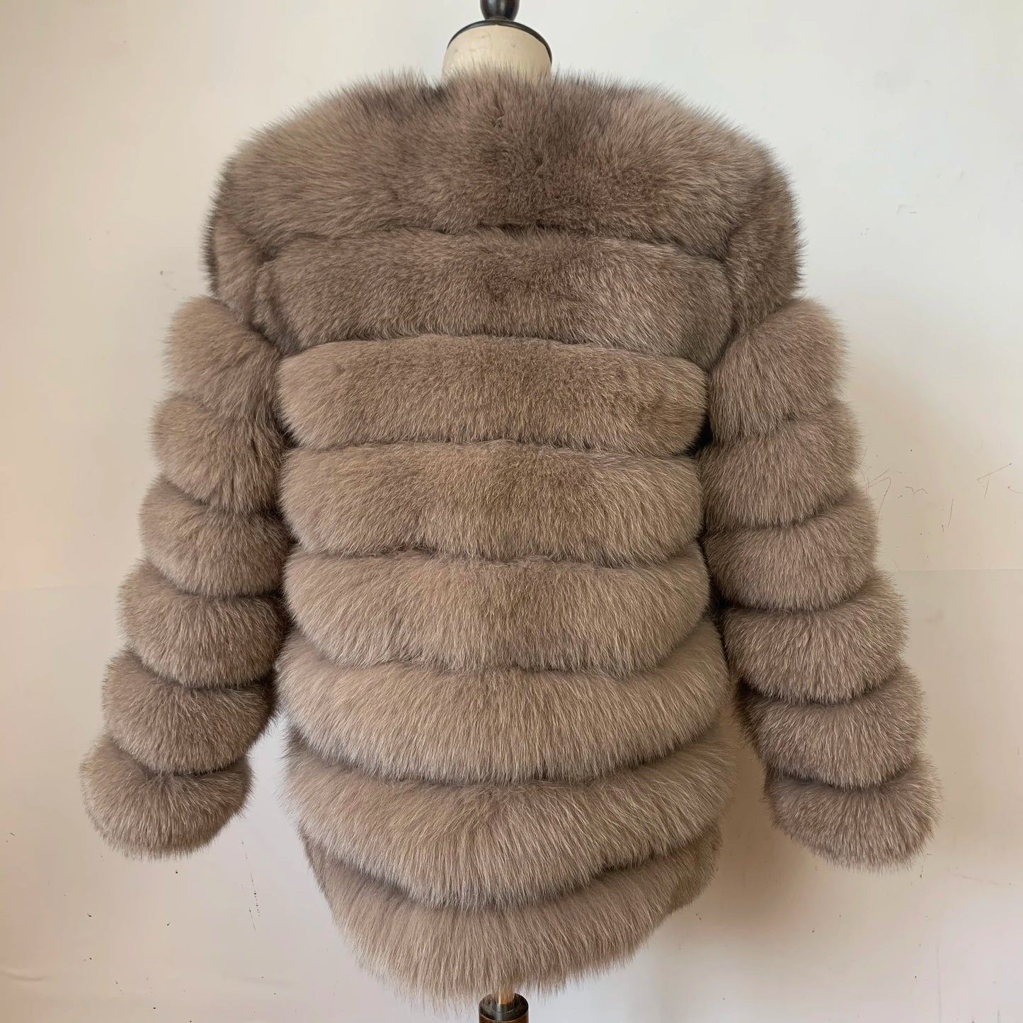 NEW Style Length Sleeves 4in1 Real Fur Coats Women Natural Real Fur Jackets Vest Winter Outerwear Women Fox Fur Coat Quality Fur