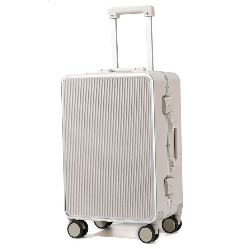Sturdy Aluminium Frame Suitcase 28 inch Large Size Drop-resistant Trolley Case Business Suitcase 20 inch Boarding Box TSA lock